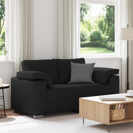 vidaXL Zwarte Loveseat - 120 cm Stof