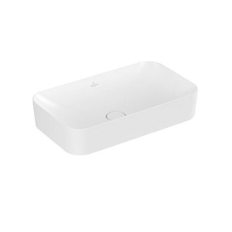 Villeroy & Boch Finion opzetwastafel - zonder kraangat 60x35cm - Ceramic+ zonder overloop stone white 414361rw