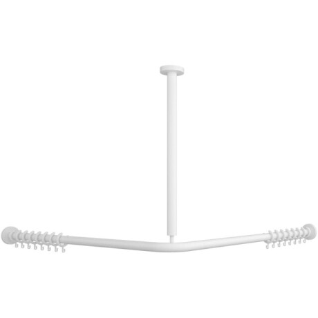 Villeroy & Boch Vicare glijstang voor d.gordijn in hoek 100x100cm - wit 92170668