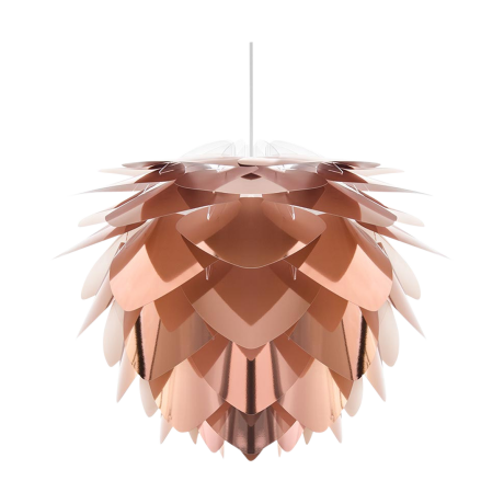 Silvia Mini hanglamp copper - met koordset wit - Ø 32 cm