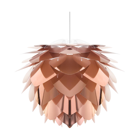 Silvia Mini hanglamp copper - met koordset wit - Ø 32 cm