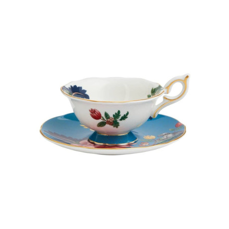 Wedgwood Wonderlust Sapphire kop en schotel 15 cl