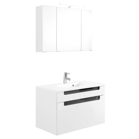 welltime Badkamerserie Siena Spiegelkast inclusief ledverlichting, breedte 60 cm (2-delig)