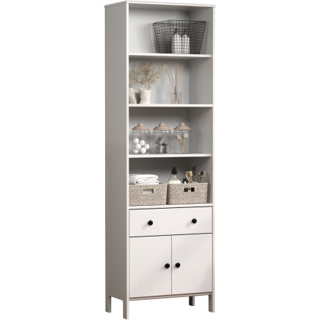 welltime Hoge kast Kall Badkamerkast van massief grenenhout - afmetingen (B/D/H) 60/33/188 cm (1 stuk)