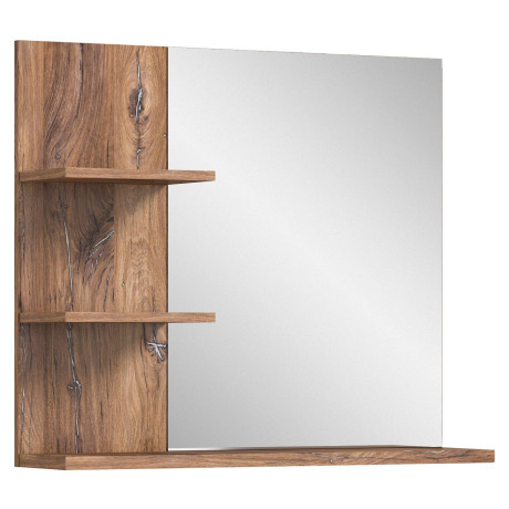 welltime Spiegel Agen, Breedte 80 cm, 3 legplanken, hoogwaardig spiegelglas Badkamermeubel, badkamer, badkamerspiegel, 3 legplanken, breedte 80 cm (1 stuk)