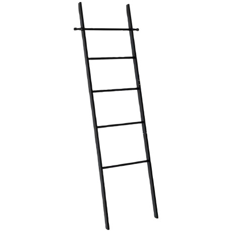 WENKO Handdoekenladder Loft Bamboe, zwart gelakt