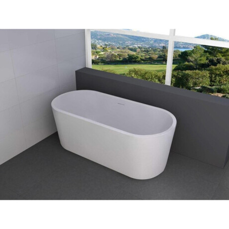 Wiesbaden Libero vrijstaand ligbad 178 x 80 cm acryl mat wit met waste mat wit 21.3651