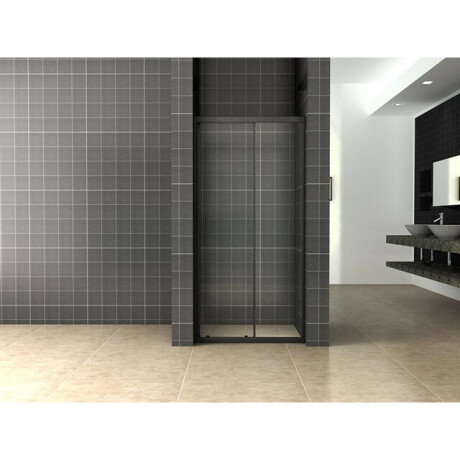 Wiesbaden Skyline nis schuifdeur 1200 x 2000 x 8 mm nano helder glas/mat zwart 20.3732