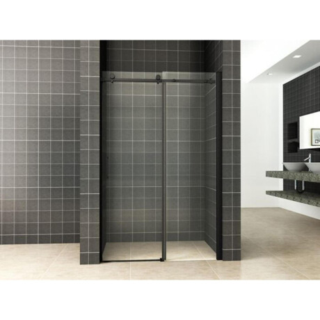 Wiesbaden Slide nis schuifdeur 1200 x 2000 x 8 mm nano helder glas/mat zwart 20.2850