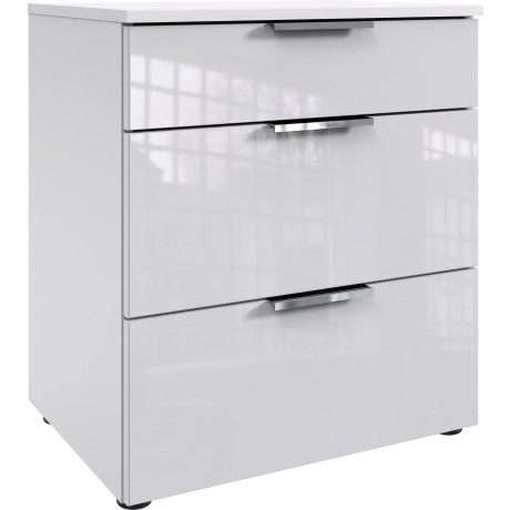 Wimex Nachtkastje Level36 C by fresh to go met glazen elementen aan de voorkant, soft-close functie, 54 cm breed