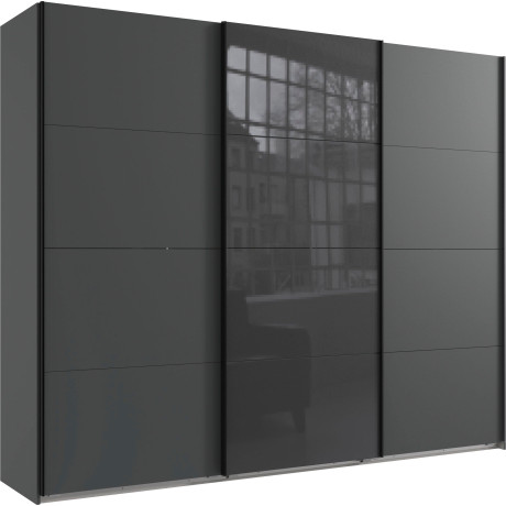 Wimex Zweefdeurkast Norderstedt Inclusief 2 stoffen dozen en 2 extra planken, met glasdeur