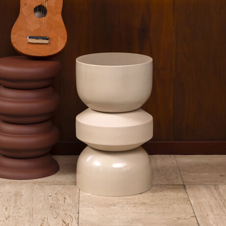 Dutchbone Bijzettafel/Kruk 'Apollo' kleur Beige