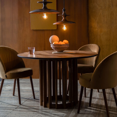 Dutchbone Ronde Eettafel 'Barlet' Walnoot, 120cm