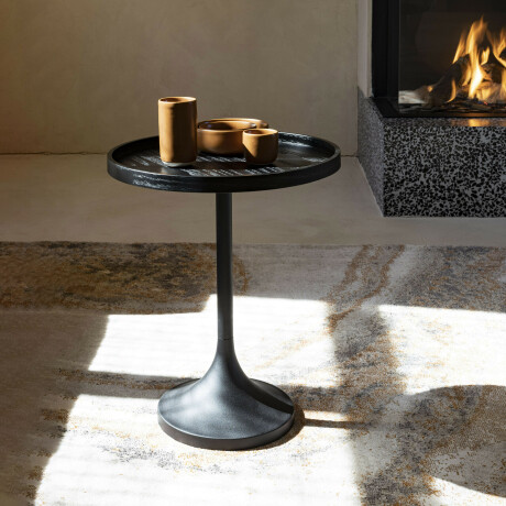 Zuiver Ronde Bijzettafel 'Jason' 46cm, kleur Zwart