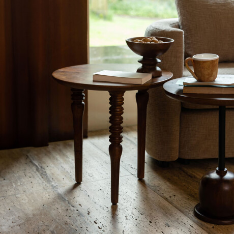 Dutchbone Ronde Bijzettafel 'Cove' Mangohout, 50cm