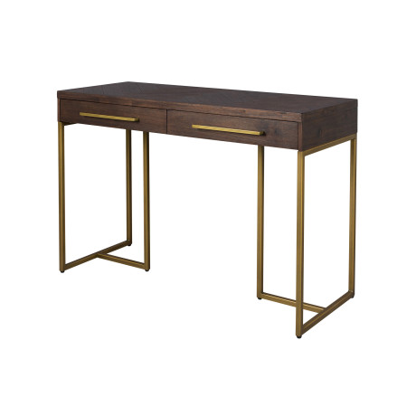 Dutchbone Sidetable 'Class' Antique Brass, 120cm, kleur Bruin