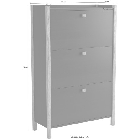 Woodman Schoenenkast Charis Breedte 84 cm, in eenvoudig Scandinavisch design