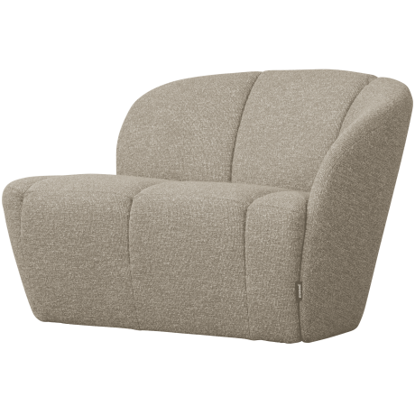 WOOOD 2-zits Bankje 'Mojo' Rechts, Bouclé, kleur Beige Melange