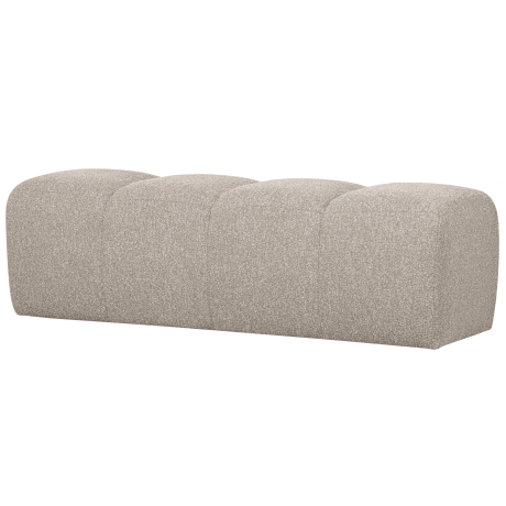 WOOOD Bankje 'Mojo' Bouclé, 160cm, kleur Beige Melange