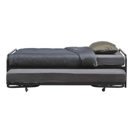 WOOOD Bed 'Lucy' Met onderschuifbed, 90 x 200cm, kleur Mat Zwart