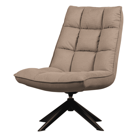 WOOOD Draaifauteuil 'Jouke' Geweven, kleur Zand