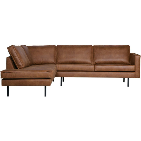 WOOOD Hoekbank Rodeo met gerecycled leer, vrijstaand, h 85 cm x b 266 cm