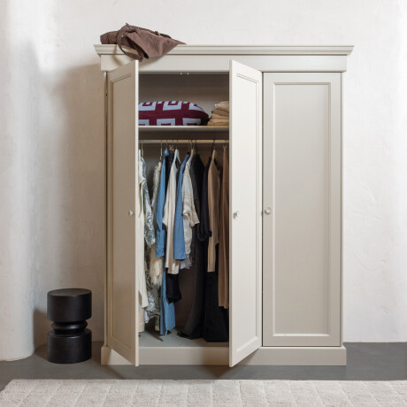 WOOOD Kledingkast 'Olivia' Grenenhout, 212 x 171cm, kleur Dust