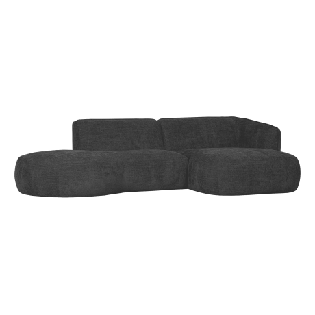 WOOOD Loungebank 'Polly' Rechts, Woven, kleur Grijs