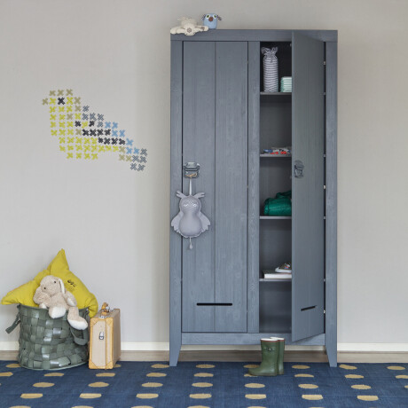 WOOOD Opbergkast 'Kluis', kleur grijs