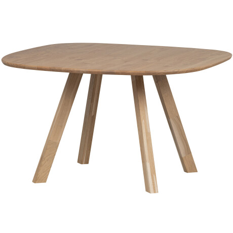 WOOOD Organische Eettafel 'Tablo' Eikenhout, Met 3-stand poot, 130 x 130cm