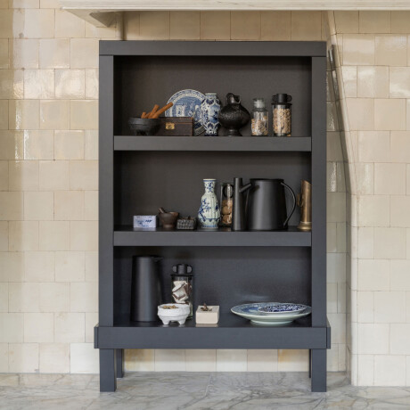 WOOOD Wandkast 'Bonk' Grenen, 160 x 107cm, kleur Mat zwart