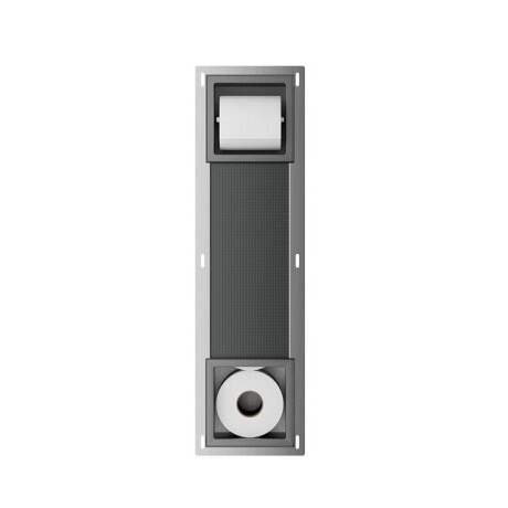Xellanz Rocko toiletrolhouder zonder klep en reserverolhouder inbouw gunmetal 33.2186
