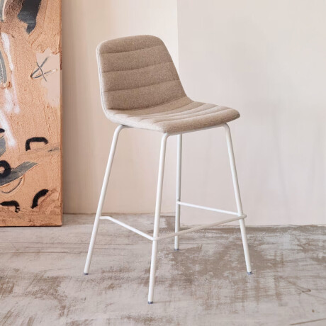 Kave Home Barkruk 'Zunilda' Chenille, kleur Beige