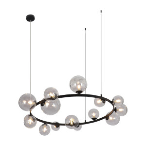 Richmond Hanglamp 'Joney' 15-lamps, kleur Zwart