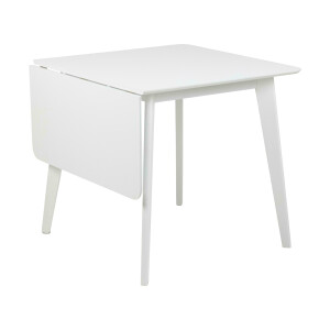 Bendt Uitschuifbare Eettafel 'Torkil' 80-120 x 80cm, kleur Wit