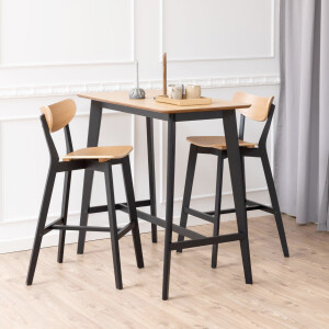 Bendt Bartafel 'Torkil' Eiken met zwart onderstel, 120 x 60cm