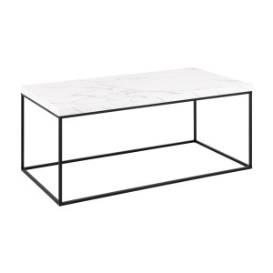 Bendt Salontafel 'Maresa' Marmerlook, 110 x 55cm, kleur Wit