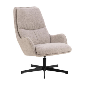 Bendt Draaifauteuil 'Damiano' Bouclé, kleur Beige