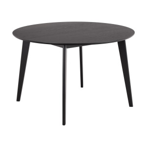 Bendt Ronde Eettafel 'Torkil' 120cm Eikenfineer, kleur Zwart