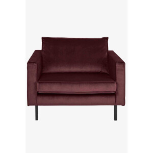 Amsterdam velvet loveseat juke wine red