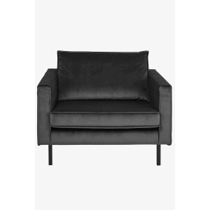 Amsterdam velvet loveseat juke antraciet