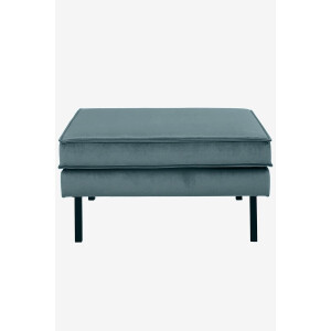 Amsterdam velvet hocker juke grijs blauw