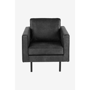 Amsterdam leer outside fauteuil zwart