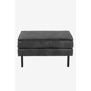 Amsterdam leer outside hocker zwart