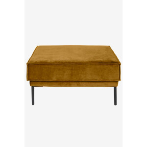 The Duchess velvet hocker Juke okergeel