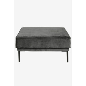 The Duchess velvet hocker Juke antraciet