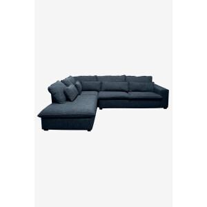 Baron bank 3.5-zits lounge links Unit donkerblauw melee