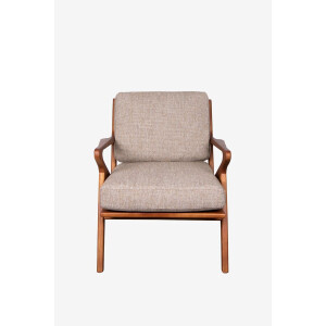 Houten stoel mid century bruin