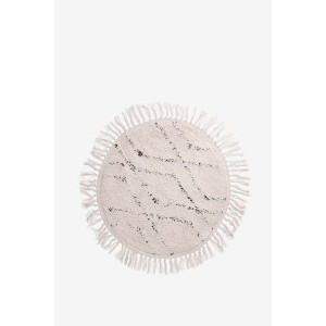 Grijze ronde badmat (60 cm)