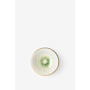 Groene deurknop met gouden details